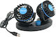 Cleanfox Dublu Ventilator auto 12V