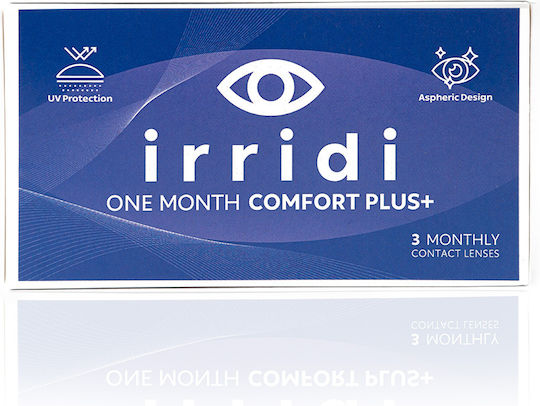 Irridi One Month Comfort Plus 3 Monatlich Kontaktlinsen Silikon-Hydrogel mit UV-Schutz