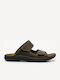 Leder Herrensandalen in Braun Farbe