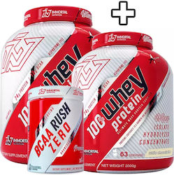 Immortal Nutrition 100% Whey Protein White Chocolate 2x2kg & Bcaa Rush Zero Unflavored 300gr Immortal Nutrition 100% Whey Protein White Chocolate 2x2kg & Bcaa Rush Zero Unflavored 300gr