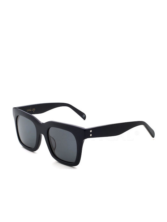 Evil Eye Sunglasses with Black Plastic Frame and Black Lens ALBA/5
