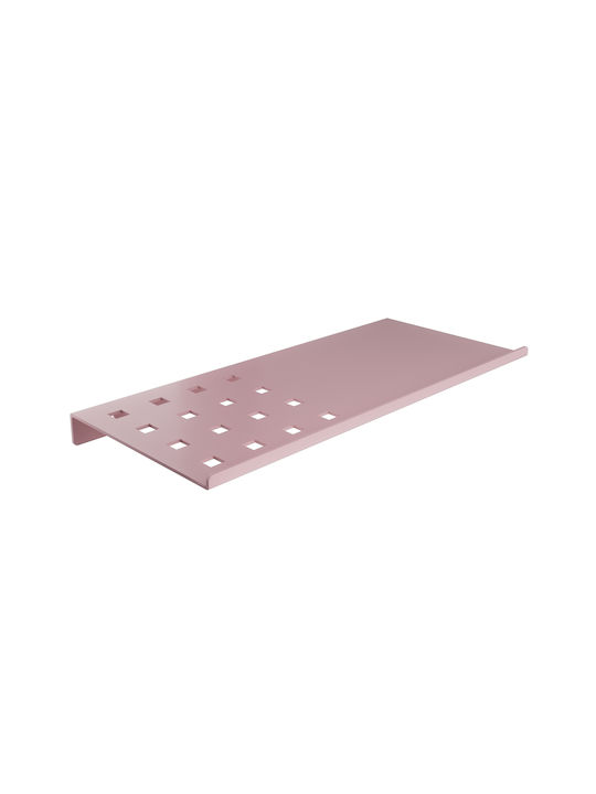 Pam & Co An der Wand montiert Badezimmerregal Metallisch 28x15x1cm Rosa