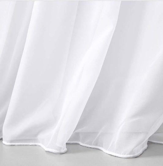 Saray Home Κουρτίνα με Τρουκς Λευκή 300x280εκ.