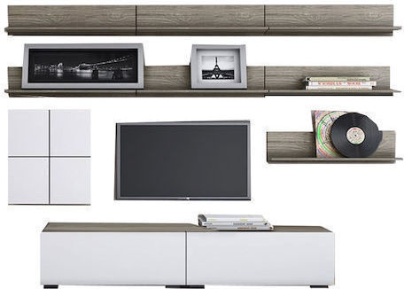 Wohnzimmer TV-Einheit Gray L270xB45xH160cm