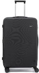 RCM Large Travel Suitcase Hard Black with 4 Wheels