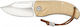 Albainox Albainox Taschenmesser Beige in Lederhülle