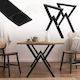 ML-Design ML-Design Metallisches Möbelbein Für Tisch Beistelltisch Büro 60x72cm Schwarze
