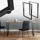 ML-Design Metallic Furniture Leg Suitable for Table / Coffee Table / Office 50x71.5cm Black