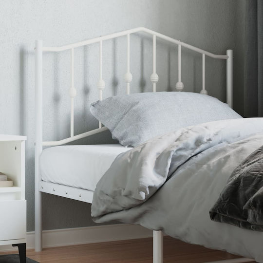 vidaXL Metallic White Bed Headboard 105x98cm