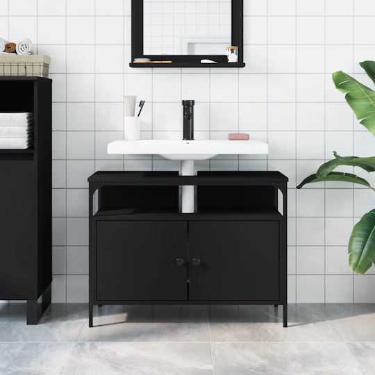 vidaXL Πάγκος χωρίς Νιπτήρα Μ60xΒ30xΥ60cm Μαύρο