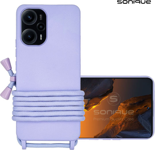 Sonique Задна корица Силикон 0.5мм с Каишка Лилав (Poco F5 / Redmi Note 12 Turbo)