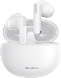 Baseus Bowie E12 In-ear Bluetooth Handsfree Ακουστικά με Θήκη Φόρτισης Λευκά