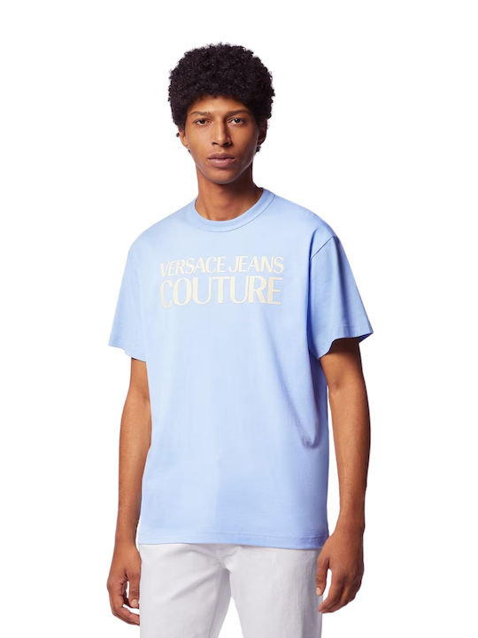Versace T-shirt Bărbătesc cu Mânecă Scurtă Albastru