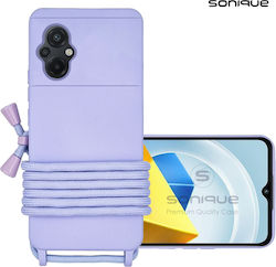 Sonique Back Cover Silicon 0.5mm cu Curea Lila ...