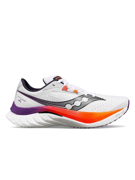 Saucony Endorphin Speed 4 Ανδρικά Αθλητικά Παπούτσια Running Λευκο Πορτοκαλι