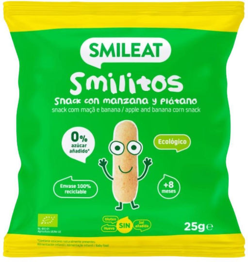 Smileat Cheese Puffs Smilitos with Flavor Apple & Banana Sugar Free 25gr for 8+ months