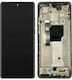 Motorola Οθόνη mit Touch-Mechanismus und Rahmen für Motorola Edge 40 Neo (Schwarz)