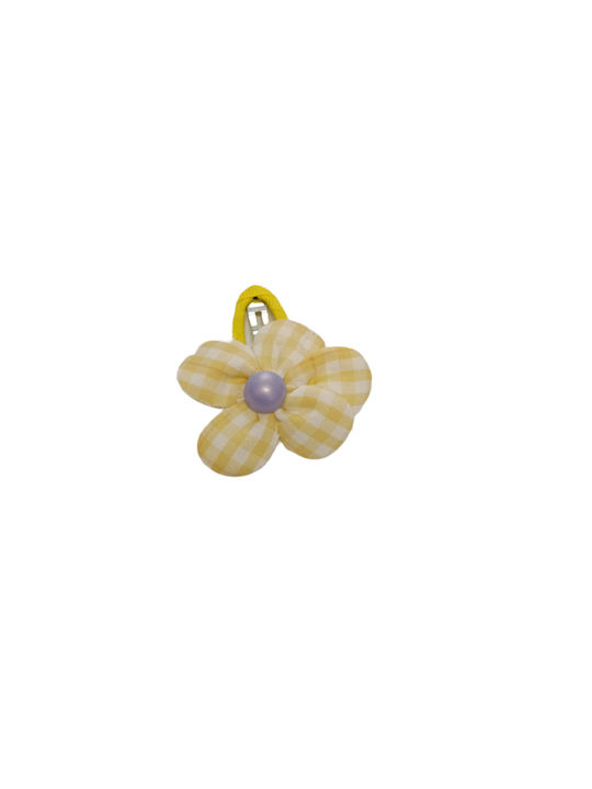 Elecool Kids Hair Clip Flower in Yellow Color