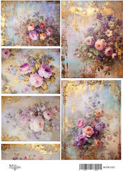 Rice paper Maja's Memories, 30x42cm, Bouquet Fl...