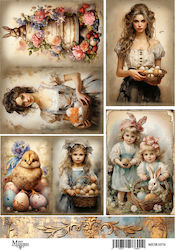 Rice paper Maja's Memories, 30x42cm, Easter Por...