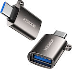 Joyroom Μετατροπέας USB-C / USB-A male σε USB-C / USB-A male Γκρι (88370)