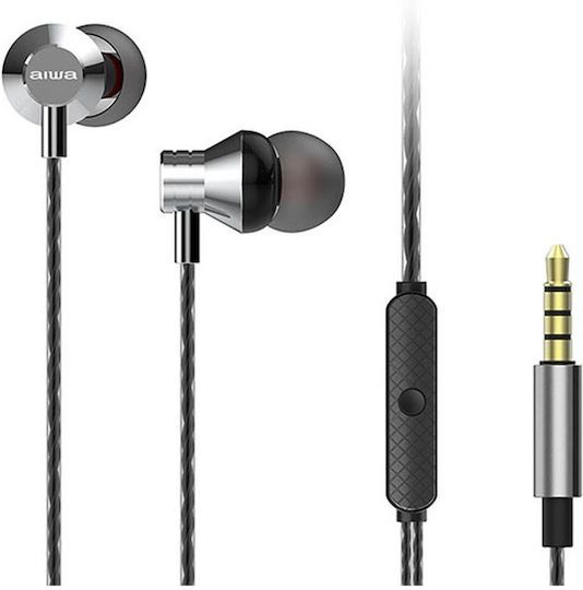 Aiwa 262-AIW-TM50SL In-Ear Freisprecheinrichtung Kopfhörer mit Stecker 3.5mm Gray