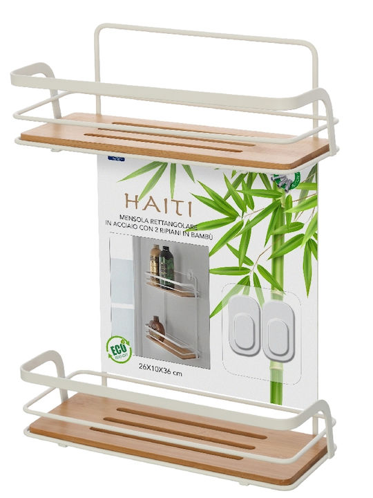 Feridras Wall Mounted Bathroom Shelf Bamboo 26x36x10cm