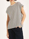 Nautica Women's T-shirt Striped Navy Blue