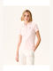 Just Over The Top Damen Sommerliche Bluse Baumwoll Kurzärmelig Rosa