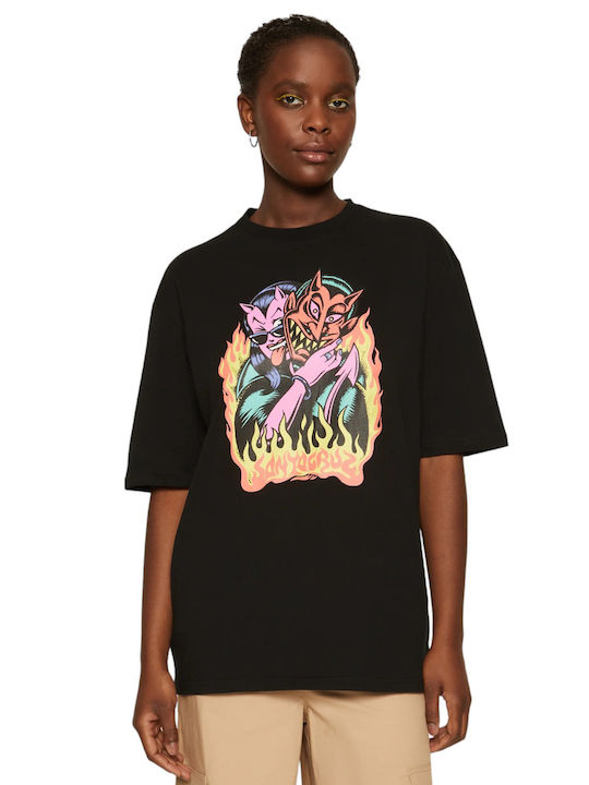 Γυναικείο Oversized T-shirt Μαύρο