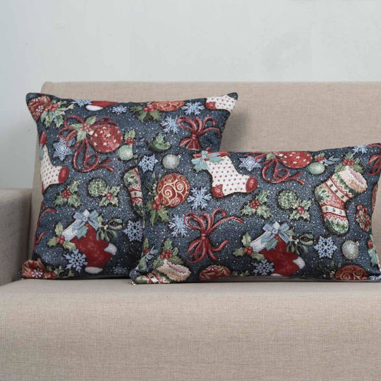 Cotone Husă Decorativă de Crăciun pentru Pernă Dreptunghiulară 30x50buc