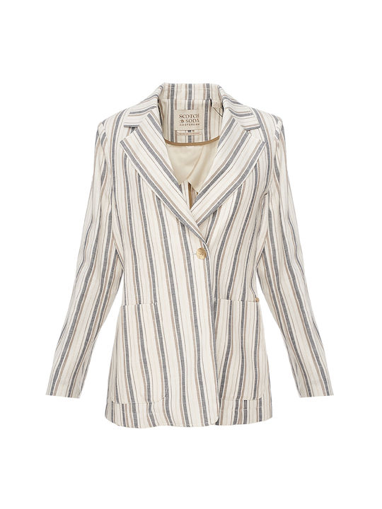 Scotch & Soda Blazer pentru femei Sacou Bej