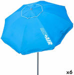 Aktive Foldable Beach Umbrella Aluminum Diameter 2.2m Blue