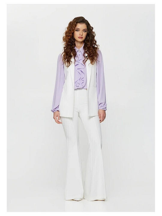Women's Fabric Trousers White
