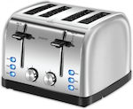 Primo PRST-40454 Toaster 4 Slots 1900W Inox