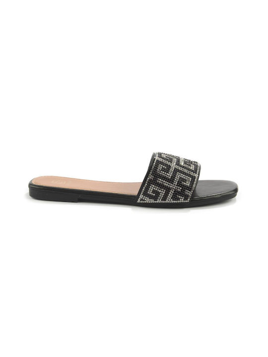 Fshoes Women's Flat Sandals in Black Color