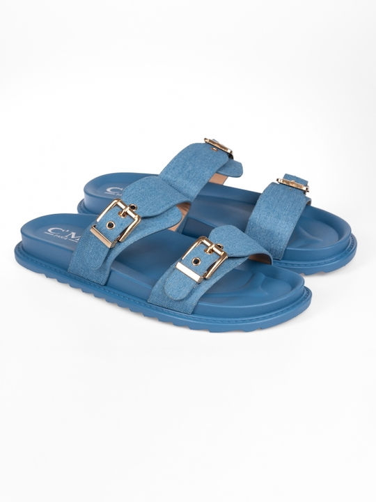 Issue Fashion Women's Flat Sandals in Blue Color