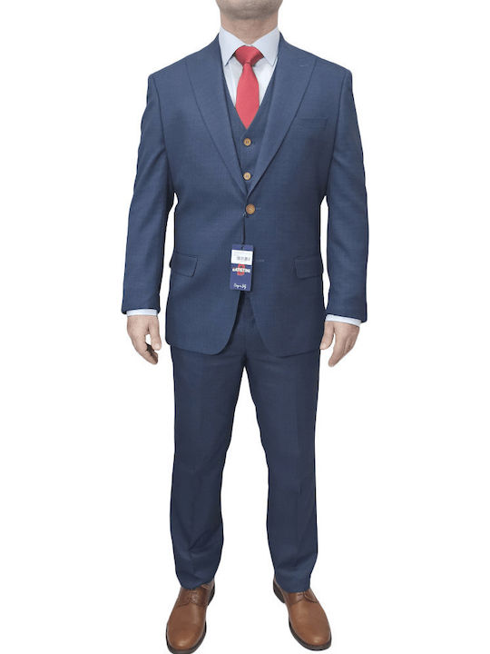 Batistini Herrenanzug mit Weste Marineblau