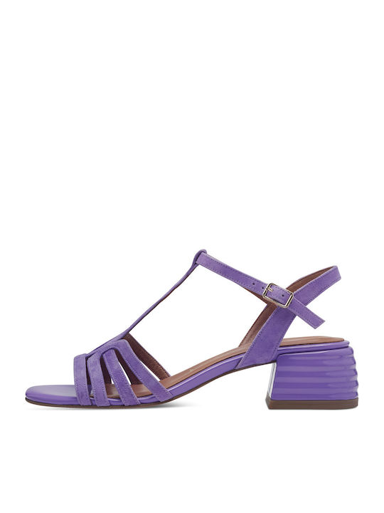 Leder Sandalen Lila
