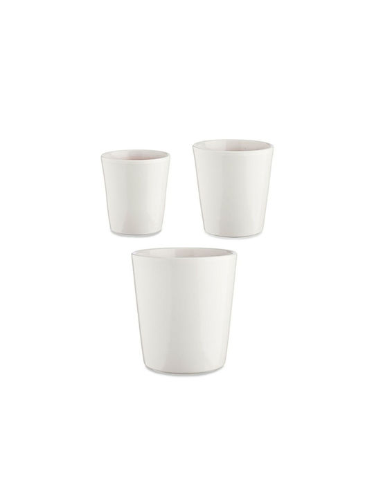 Flower Pot Set 3pcs White S3630811