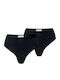 Hohe Taille Damen Slip 2Pack Schwarz