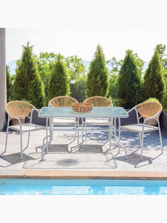 Tisch Stabil 030 White 140x80x70cm