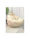 Bean Bag Chair Poof Ecru 78x85cm