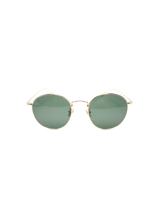 Gianni Venturi Sunglasses with Gold Metal Frame and Green Lens 1718078-C6