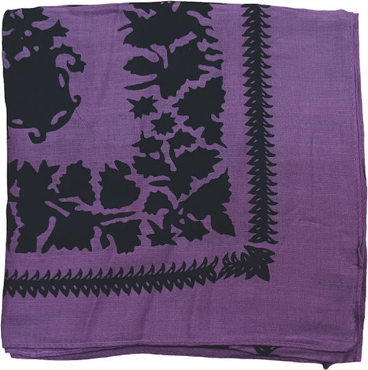 Afoi Giannakopouloi Kymi Women's Purple Scarf Traditional Costume Accessory
