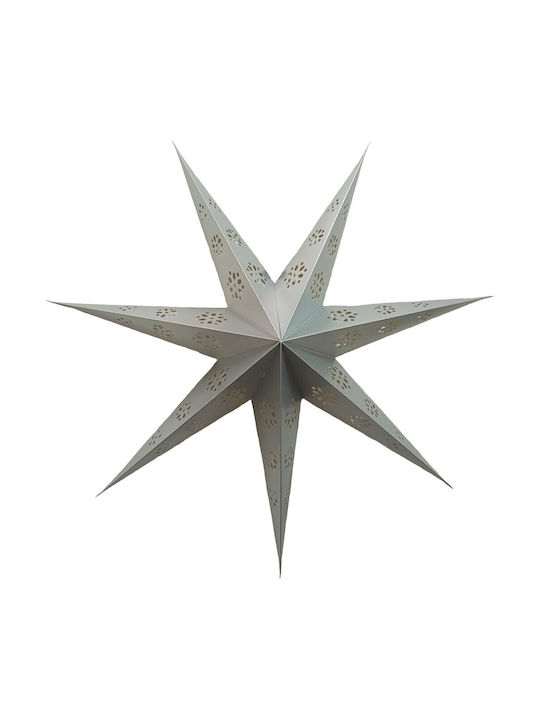 Paper Christmas Decorative Pendant Star 60x15x60cm Silver