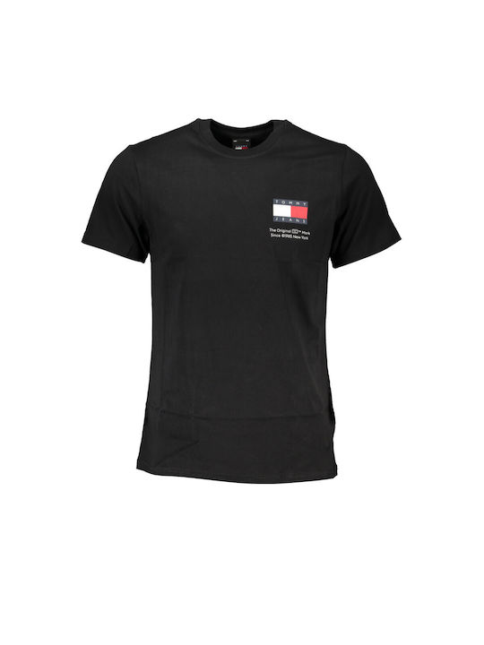 Tommy Hilfiger T-shirt Bărbătesc cu Mânecă Scurtă BLACK