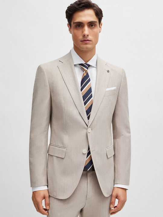 Hugo Boss Men's Suit Jacket Slim Fit Beige