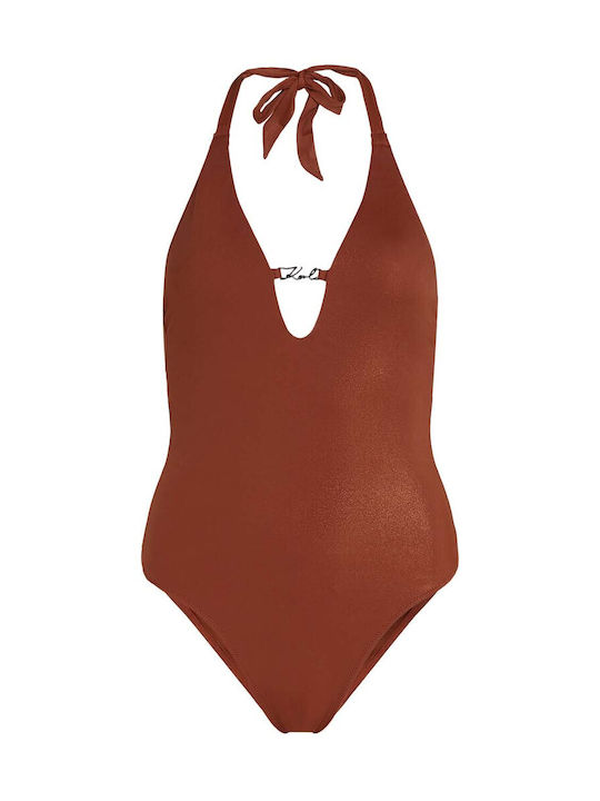 Karl Lagerfeld One-Piece Swimsuit Gold