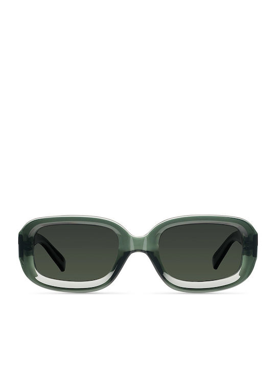 Meller Dashi Women's Sunglasses with Green Plastic Frame and Green